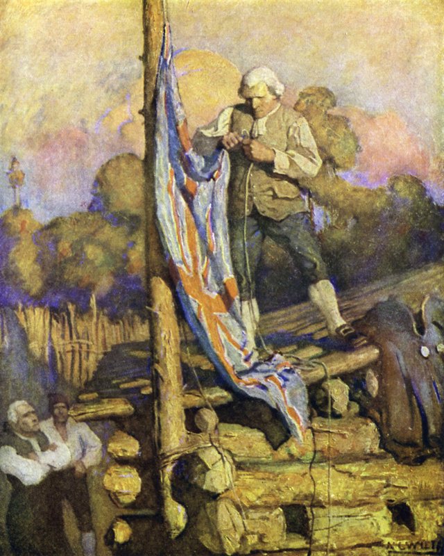 Illustration til Treasure Island af after Newell Convers Wyeth