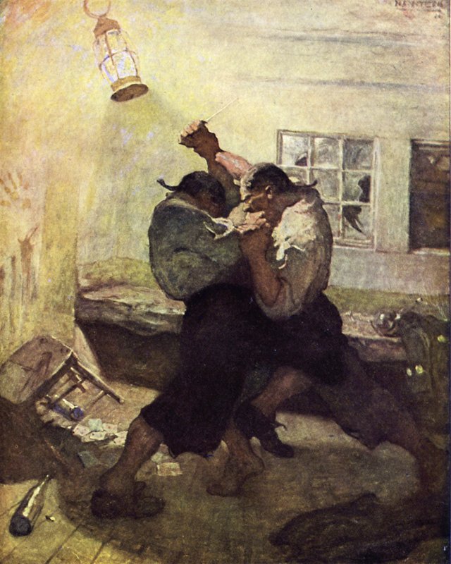Illustration til Skatteøen af after Newell Convers Wyeth
