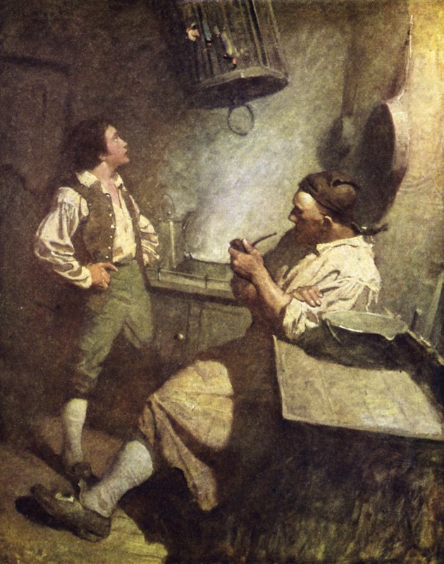 Illustration til Skatteøen af after Newell Convers Wyeth