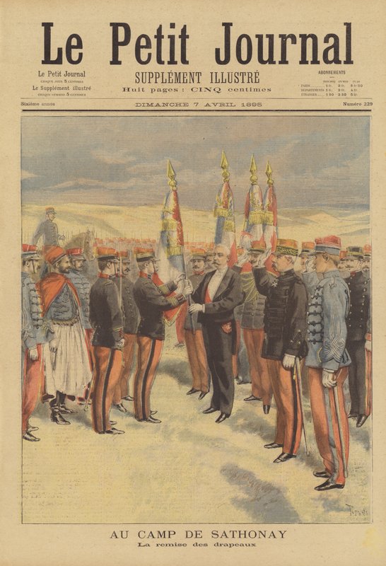 Militær ceremoni i Camp of Sathonay af after Oswaldo Tofani