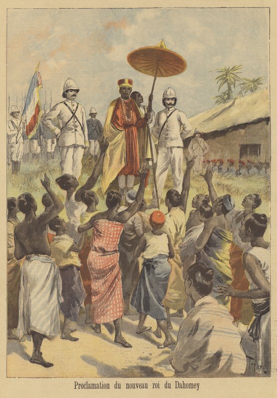 Proklamation af den nye konge af Dahomey af after Oswaldo Tofani