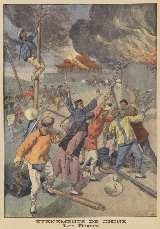 Bokseroprøret i Kina af after Oswaldo Tofani