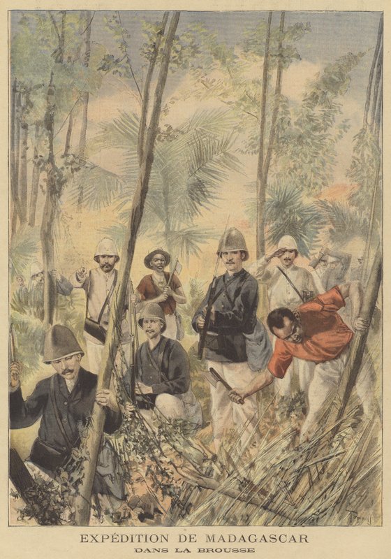Den franske ekspedition til Madagaskar af after Oswaldo Tofani