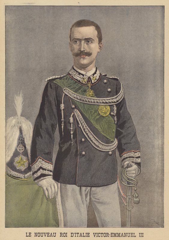 Victor Emmanuel III, den nye konge af Italien af after Oswaldo Tofani