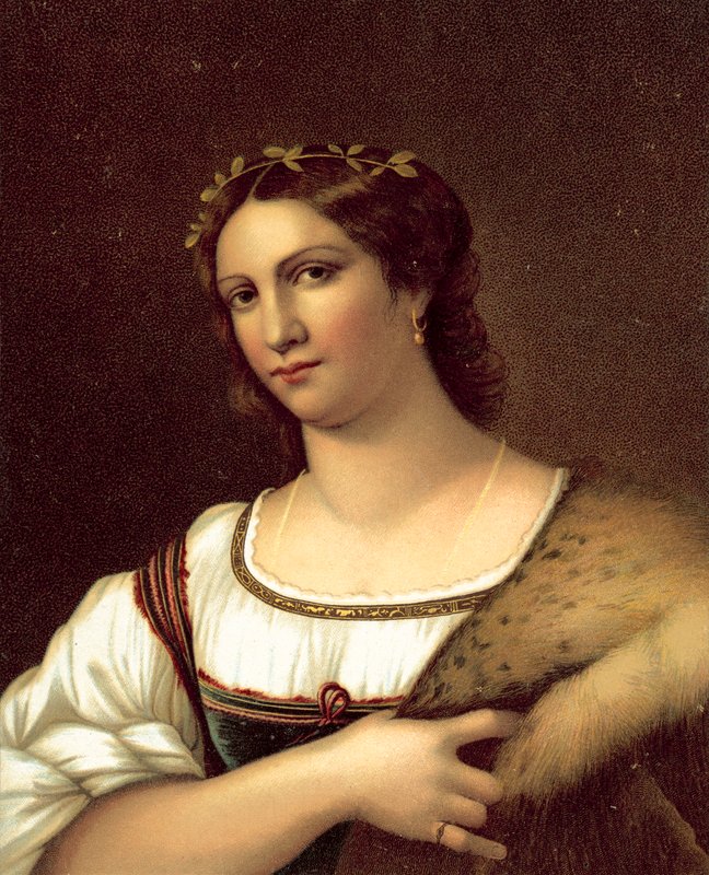 La Fornarina (chromolitho) af after Raphael