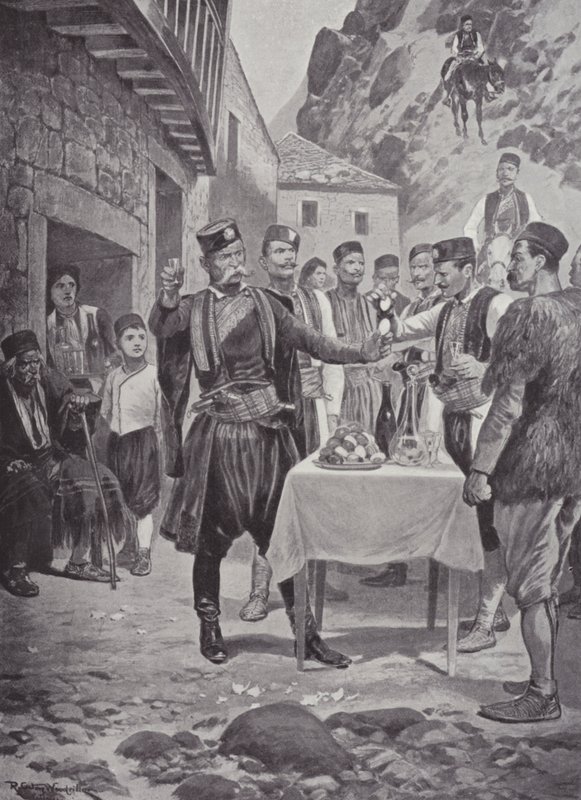 En montenegrinsk påskeskik af after Richard Caton II Woodville