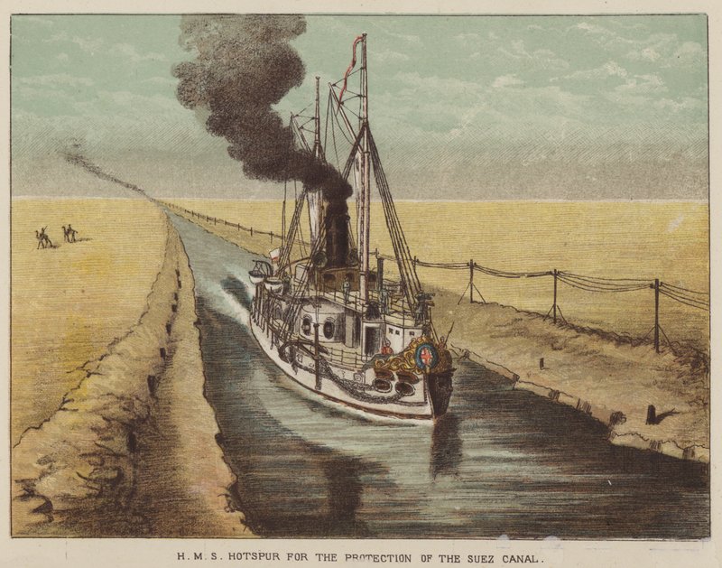 HMS Hotspur til beskyttelse af Suez-kanalen af after Richard Simkin