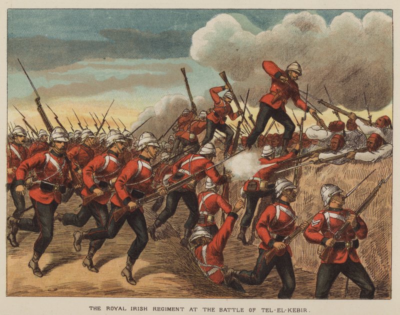Det kongelige irske regiment i slaget ved Tel-El-Kebir af after Richard Simkin