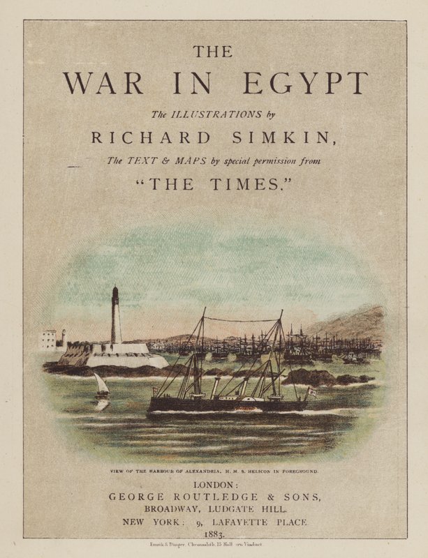 Titelsideillustration til krigen i Egypten af after Richard Simkin