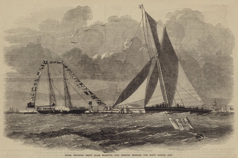 Royal Harwich Yacht Club Regatta, Amazonas vinder Sixty Guinea Cup af after Thomas Harrington Wilson