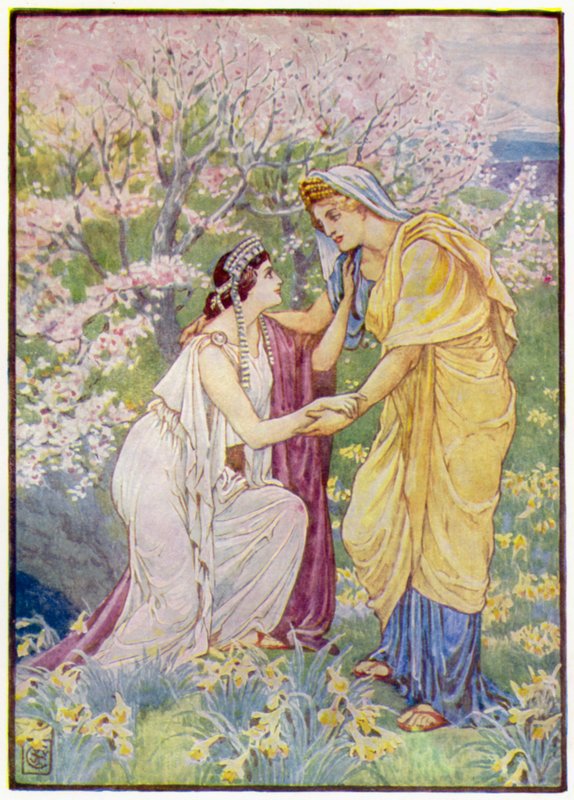 Demeter glædede sig, for hendes datter var ved hendes side af after Walter Crane