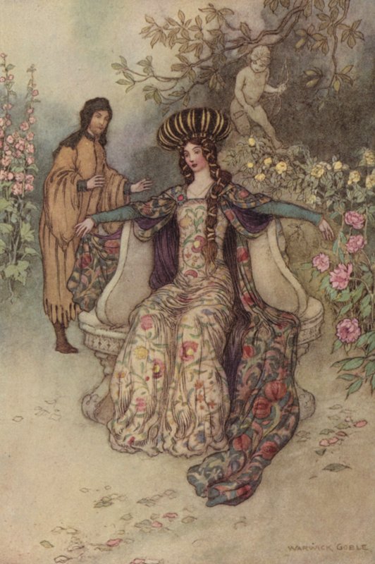 Geoffrey Chaucer, digt af after Warwick Goble