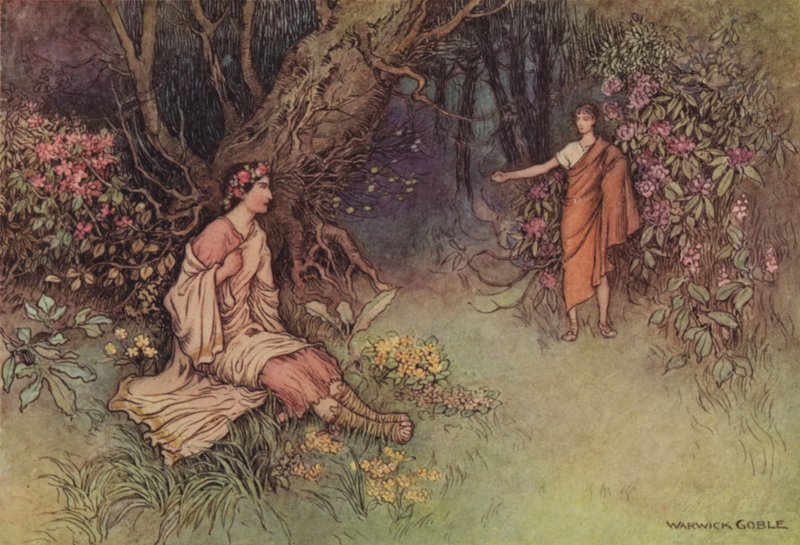 Geoffrey Chaucer, The Knights Tale af after Warwick Goble