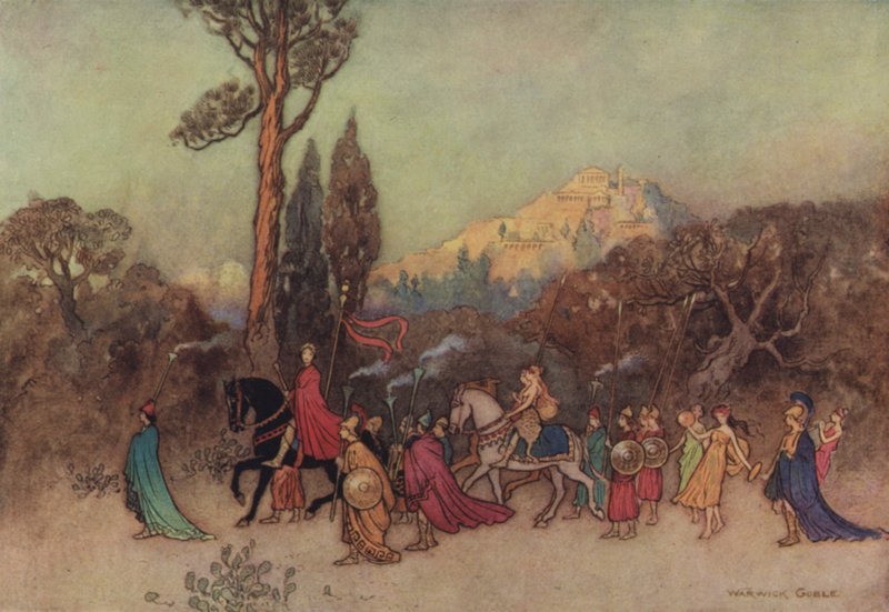 Geoffrey Chaucer, The Knights Tale af after Warwick Goble