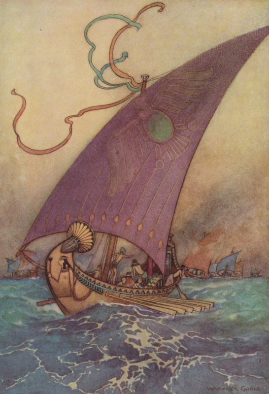 Geoffrey Chaucer, legenden om gode kvinder af after Warwick Goble