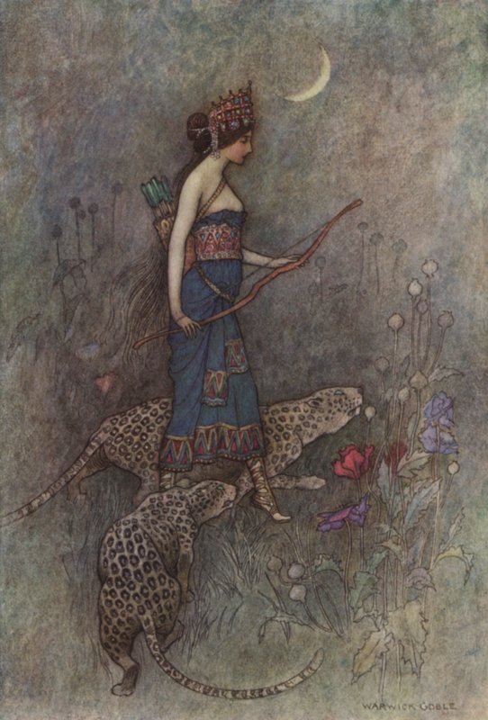 Geoffrey Chaucer, Munkens fortælling af after Warwick Goble