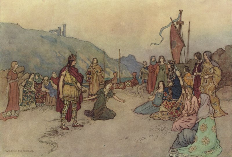 Geoffrey Chaucer, The Wife Of Baths Tale af after Warwick Goble
