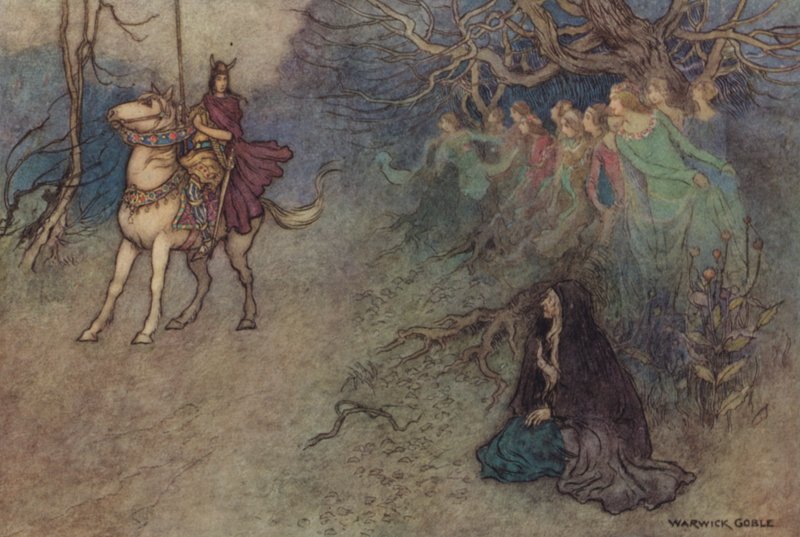 Geoffrey Chaucer, The Wife Of Baths Tale af after Warwick Goble