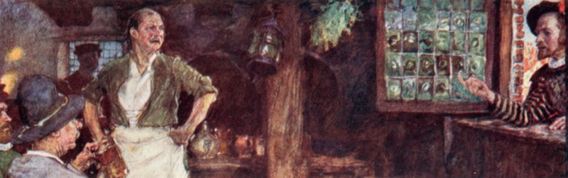 Shakespeare besøger The Mermaid Tavern for at høre om Ben Jonson er der af after William Hatherell