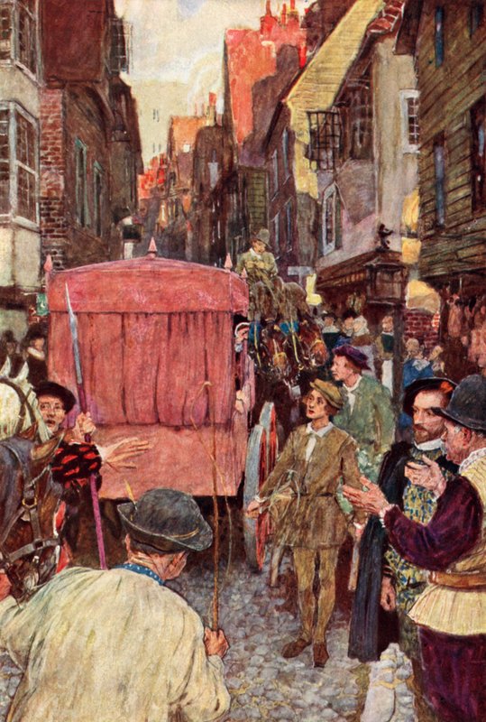 Shakespeare ser en trafikblokering i gaderne og hører, at House of Lords overvejer? af after William Hatherell