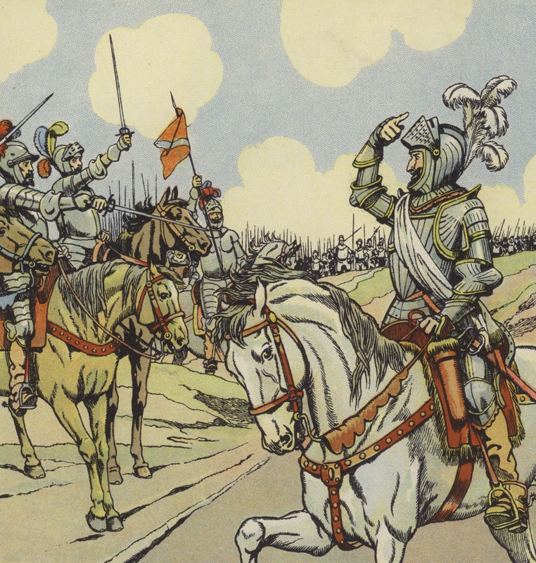 Kong Henrik IV af Frankrig i slaget ved Ivry, 1590 af Onfray de Breville Job
