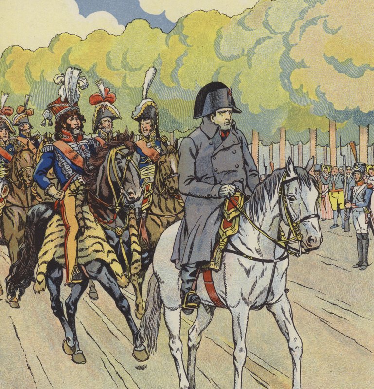 Napoleon I af Frankrig, med tilnavnet "Lille Korporal" (farve litho) af pseudonym for Onfray de Breville Jacques Job