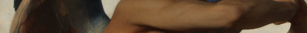 Falden engel, 1847. (Alexandre Cabanel), Detail: Dunkler Flügel