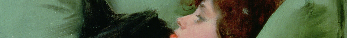 Efter ballet (Ramon Casas i Carbo), Detail: Gesicht mit rotem Haar