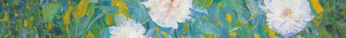 Bondehave (Gustav Klimt), Detail: Weiße Astern im Oberfeld