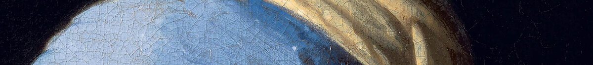 Pigen med perleøreringen (Jan Vermeer van Delft), Detail: Blau-gelber Turban