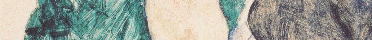 Siddende kvinde med løftet knæ (Egon Schiele), Detail: Grüne Bluse und Schulter