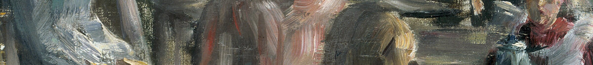 Terrassen ved restaurant Jacob i Nienstedten ved Elben (Max Liebermann), Detail: Damen am Tisch