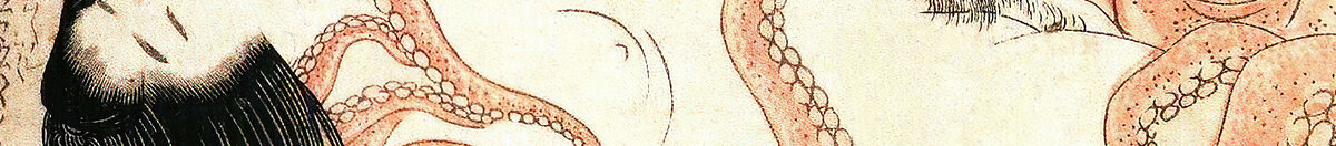 Fiskerens kones drøm (Katsushika Hokusai), Detail: Tentakel über dem Körper
