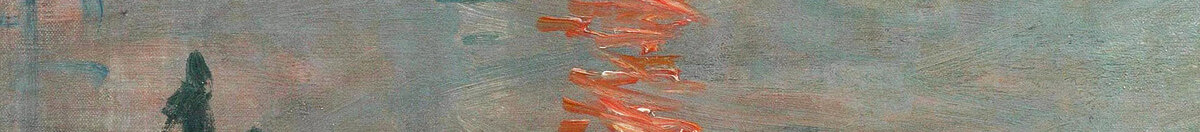 Indtryk, solopgang, 1872 (Claude Monet), Detail: Sonnenspiegelung im Wasser