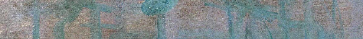 Indtryk, solopgang, 1872 (Claude Monet), Detail: Hafenkräne und Masten im Dunst