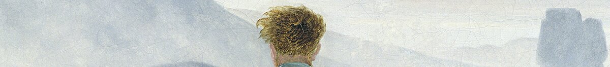 Vandreren over tågehavet (Caspar David Friedrich), Detail: Kopf des Wanderers