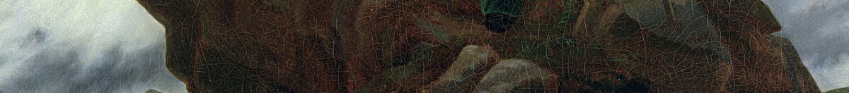 Vandreren over tågehavet (Caspar David Friedrich), Detail: Felsgipfel im Nebelmeer