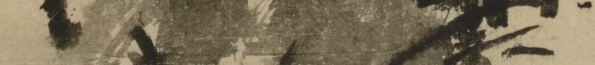 Haboku-landskab (Toyo Sesshu), Detail: Tuschebaum mit kraeftigen Blattstrichen