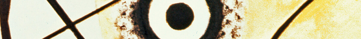 Krydsende linjer, 1923 (Wassily Kandinsky), Detail: Augenähnlicher Kreis auf Gelb