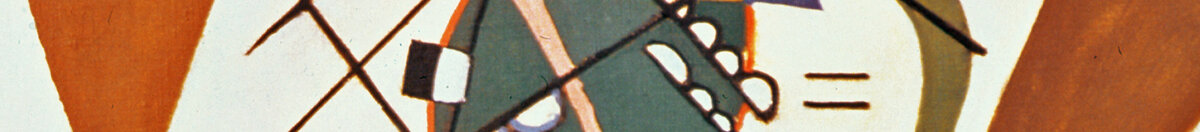 Krydsende linjer, 1923 (Wassily Kandinsky), Detail: Braunes Dreieck mit Formcollage