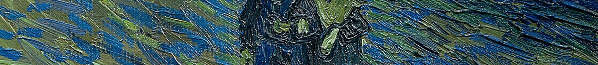 Stjernenat over Rhône (Vincent van Gogh), Detail: Liebespaar am Ufer