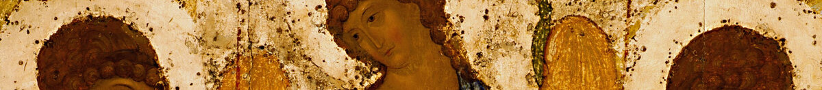 Den hellige treenighed (Troitsa) (Andrei Rublev), Detail: Gesicht des mittleren Engels