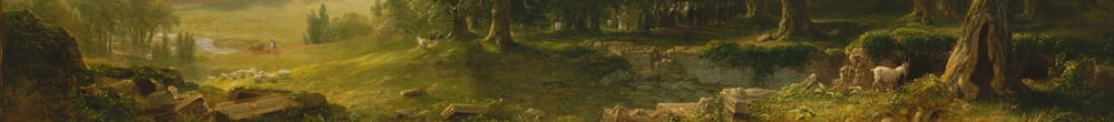 Landskabsscene fra Thanatopsis, 1850. (Asher Brown Durand)