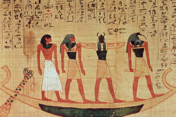 Hieroglyffer og vægmalerier