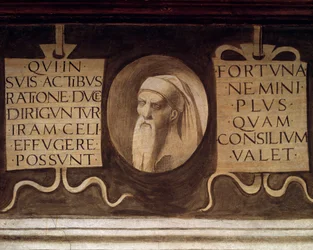 Detalje af Maximes - Fresco, slutningen af det 15. århundrede
