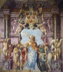 Retfærdighedens allegori, maleri af Daniele Ricciarelli, bedre kendt som Daniele da Volterra eller il Braghettone (1509-1566).