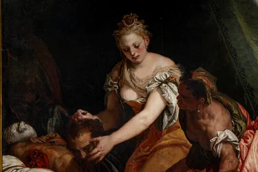 Judith med hovedet af Holofernes, detalje