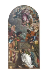 Jomfruens antagelse, ca. 1580 (olie på lærred)