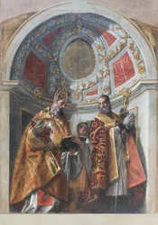 To hellige biskopper (Geminiano og Severo),1558-1561 (olie på lærred)