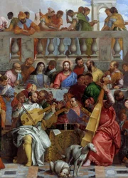 Central detalje af "" Les Noces de Cana (Le nozze di Cana)" af Veronese